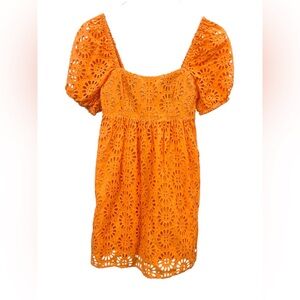 Lilly Pulitzer Orange Eyelet Mini Dress